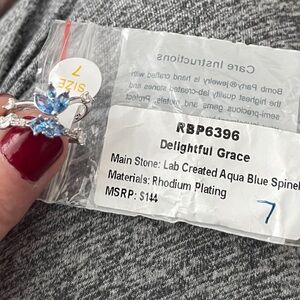 Silver and Blue Ring